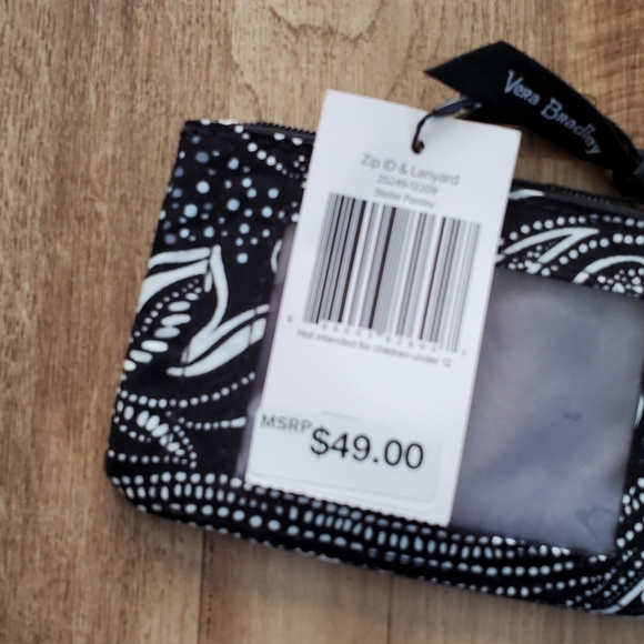 Vera Bradley Zip ID Case & Lanyard Stellar Paisley - Picture 3 of 3